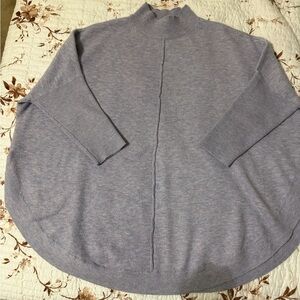 LOFT Light Gray Cowl Neck Sweater